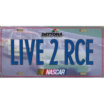 Nascar LIVE 2 RCE Metal License Plate