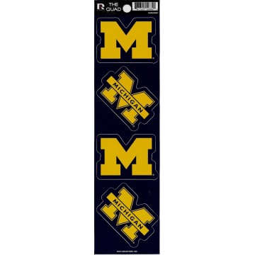 Michigan Wolverines Quad Decal Set