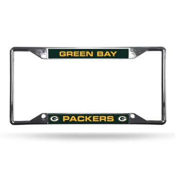 Green Bay Packers EZ View Chrome License Plate Frame