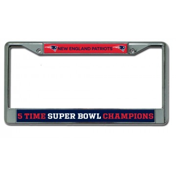 New England Patriots Super Bowl 51 Chrome License Plate Frame