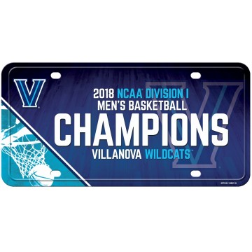 Villanova Wildcats 2018 National Champions Metal License Plate