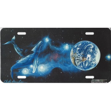 "Whales In Space" License Plate