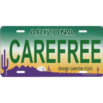 Arizona Carefree Photo License Plate 