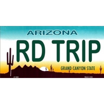 Arizona RD Trip Metal License Plate 