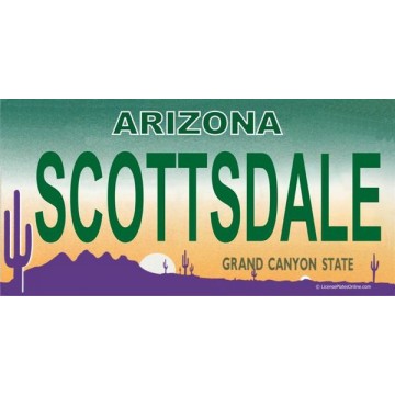Arizona Scottsdale Photo License Plate 