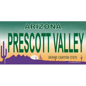 Arizona PRESCOTT VALLEY Photo License Plate 