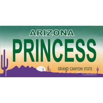 Arizona Princess Photo License Plate 