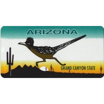Arizona Roadrunner Photo License Plate 