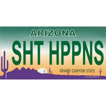 Arizona SHT HPPNS Photo License Plate 