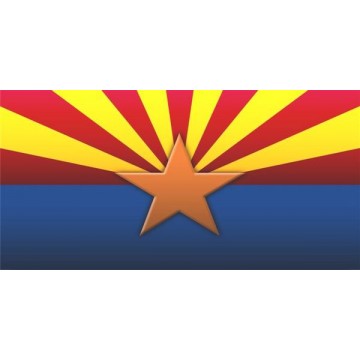 Arizona State Flag Photo License Plate 
