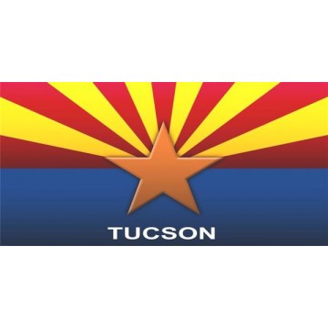 Arizona State Flag Tucson Photo License Plate 