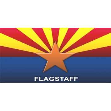 Arizona State Flag Flagstaff Photo License Plate 