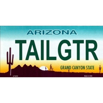 Arizona Tailgtr Metal License Plate 
