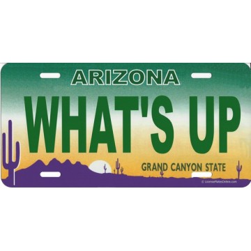 Arizona What's Up Photo License Plate 