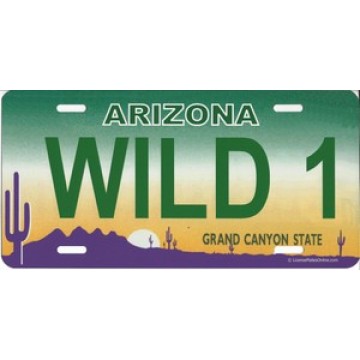 Arizona WILD 1 Photo License Plate 