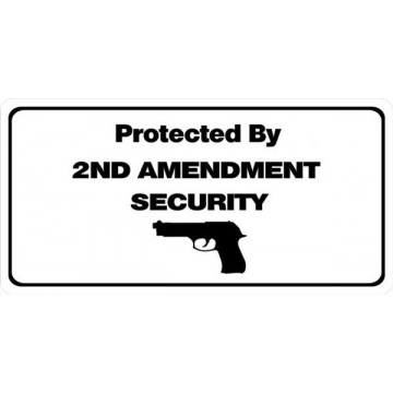Protected By 2nd Amendment Photo License Plate 