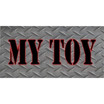 My Toy Diamond Plate Photo License Plate 
