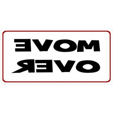 Move Over Photo License Plate 