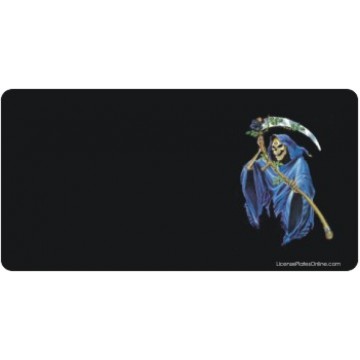 Offset Death On Black Photo License Plate 