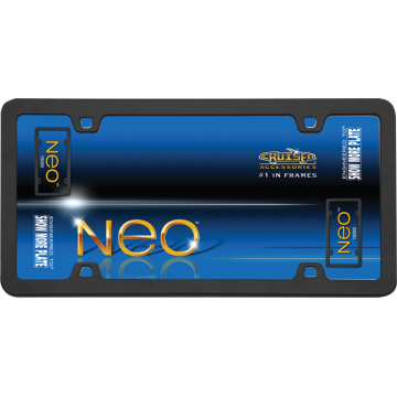 Neo 4 Hole Black License Plate Frame