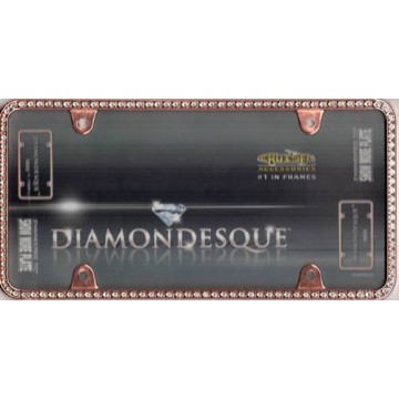 Diamondesque Bling Rose License Plate Frame 