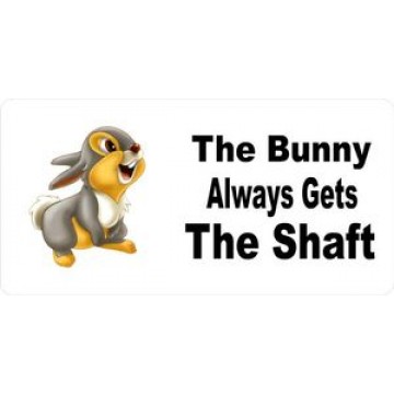 Thumper Bunny Gets Shaft Photo License Plate
