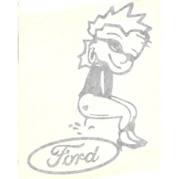 Mrs. Hobbs On Ford Black 3" x 4" Decal