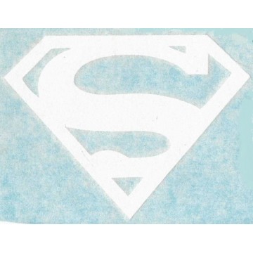 Superman Logo White 6" x 4" Decal