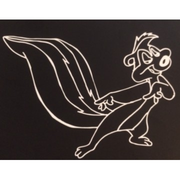 Pep'e Le Pew #2 White 5" x 4" Decal