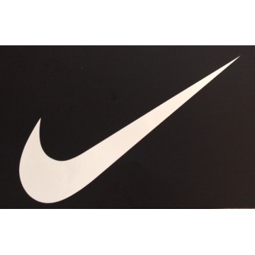 Nike Swoosh Large White 8" x 4" Decal
