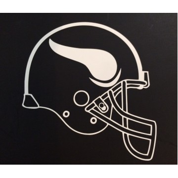 Minnesota Vikings Helmet White 4" x 4" Decal