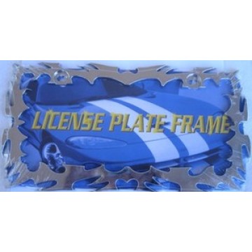 Jagged Edge Chrome License Plate Frame