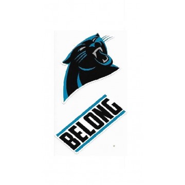 Carolina Panthers Double Up Die Cut Vinyl Stickers