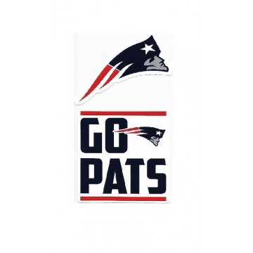 New England Patriots Double Up Die Cut Vinyl Stickers