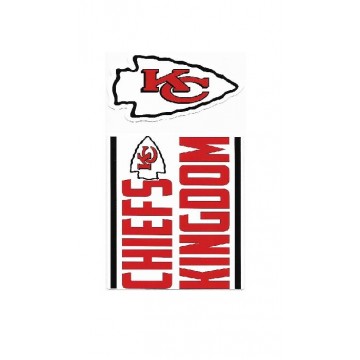 Kansas City Chiefs Double Up Die Cut Vinyl Stickers