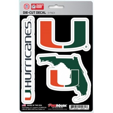 Miami Hurricanes Team Decal Set