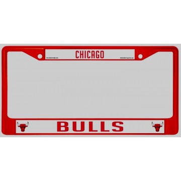 Chicago Bulls Anodized Red License Plate Frame
