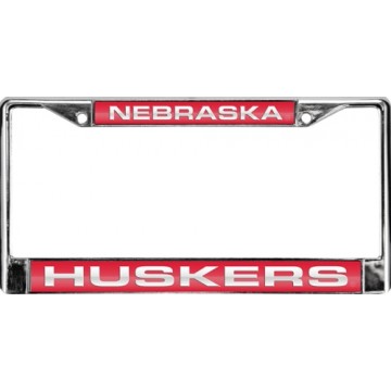 Nebraska Huskers Laser Chrome License Plate Frame