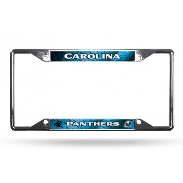 Carolina Panthers EZ View Chrome License Plate Frame