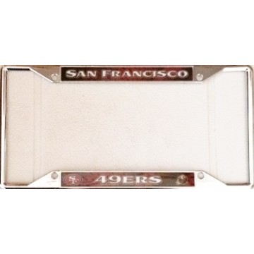San Francisco 49ers EZ View Chrome License Plate Frame