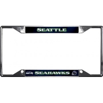 Seattle Seahawks EZ View Chrome License Plate Frame