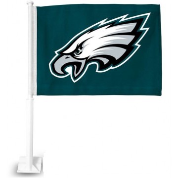 Philadelphia Eagles Green Car Flag