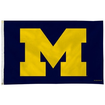Michigan Wolverines Power M Logo Banner Flag