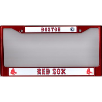 Boston Red Sox Red Metal License Plate Frame