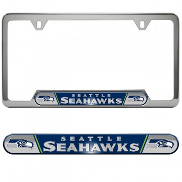 Seattle Seahawks Premium Stainless License Plate Frame 