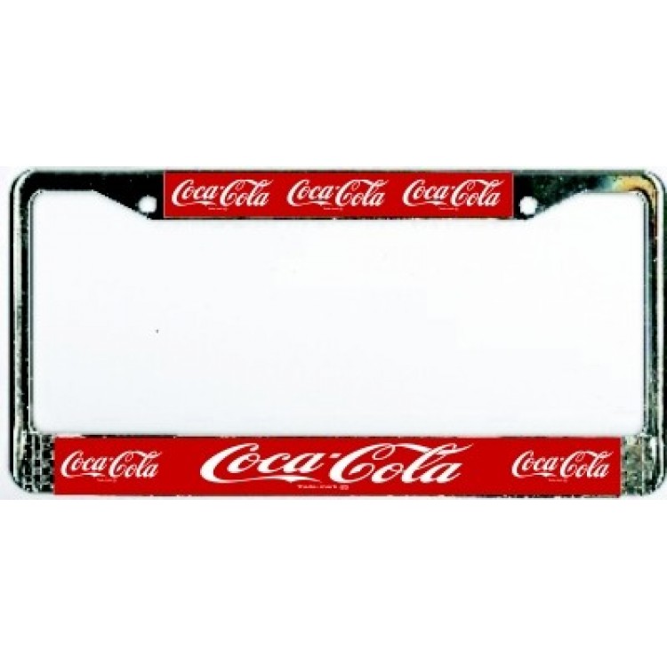 Coca-Cola Chrome License Plate Frame