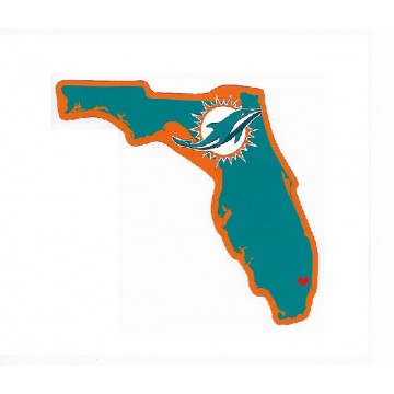 Miami Dolphins Home State Vinyl Sticker