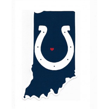 Indianapolis Colts Home State Vinyl Sticker