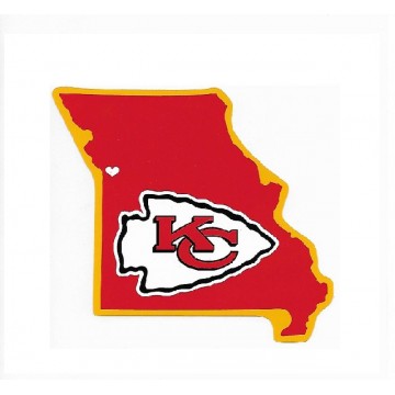 Kansas City Chiefs Home State Vinyl Sticker