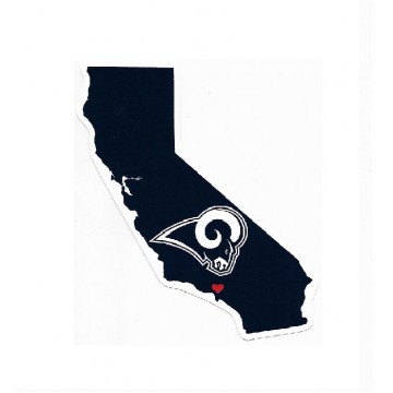 Los Angeles Rams Home State Vinyl Sticker